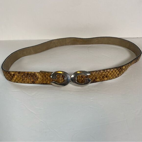 Gino Verdo Vintage Snakeskin Belt Size Large - Picture 1 of 10